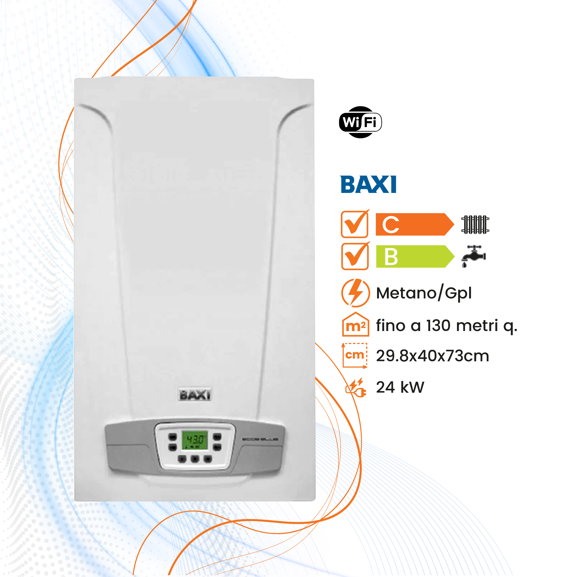 Caldaia Baxi Eco5 Blue a Camera Aperta - Climaprime