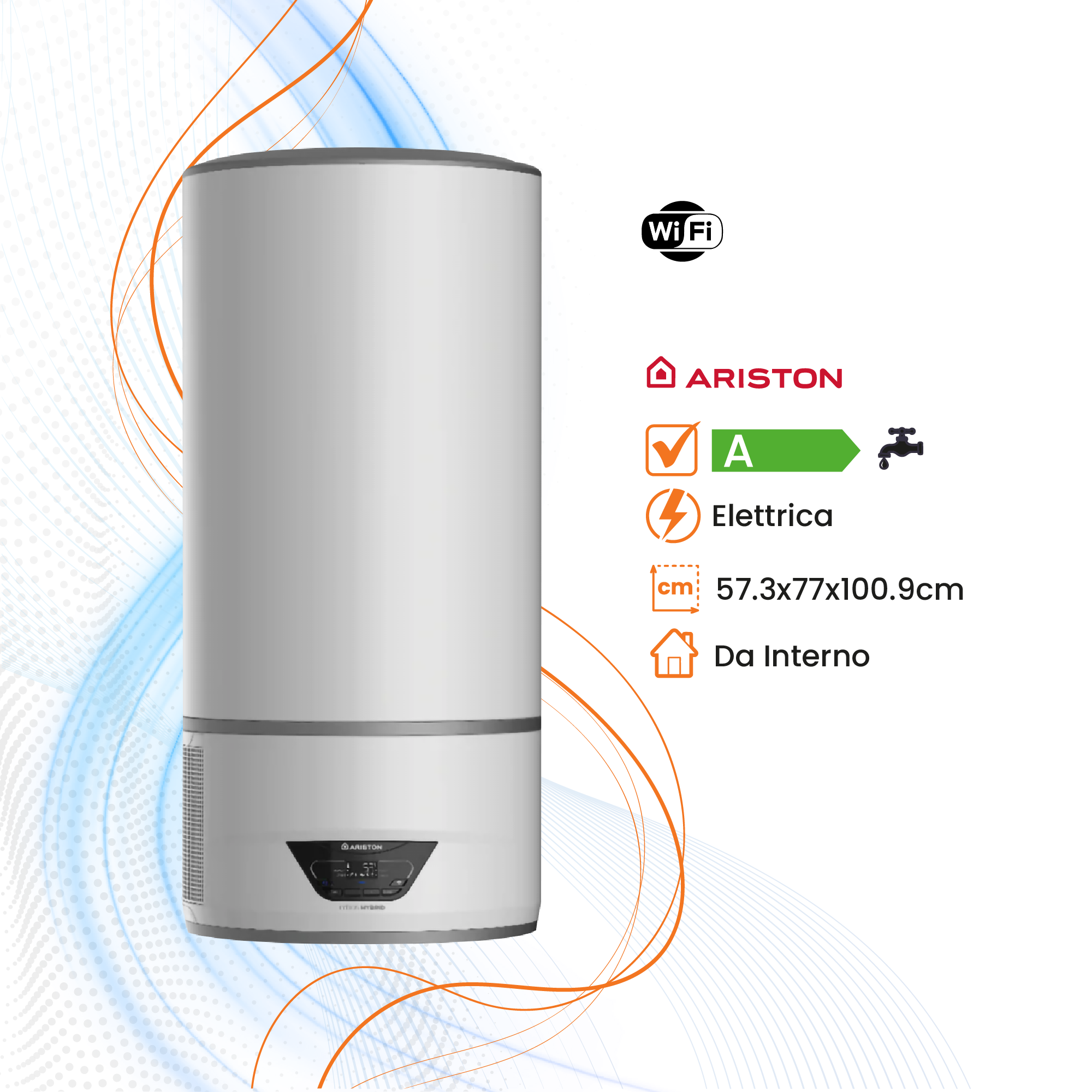 Scaldabagno Ariston Lydos Hybrid WiFi Elettrico Verticale - Climaprime