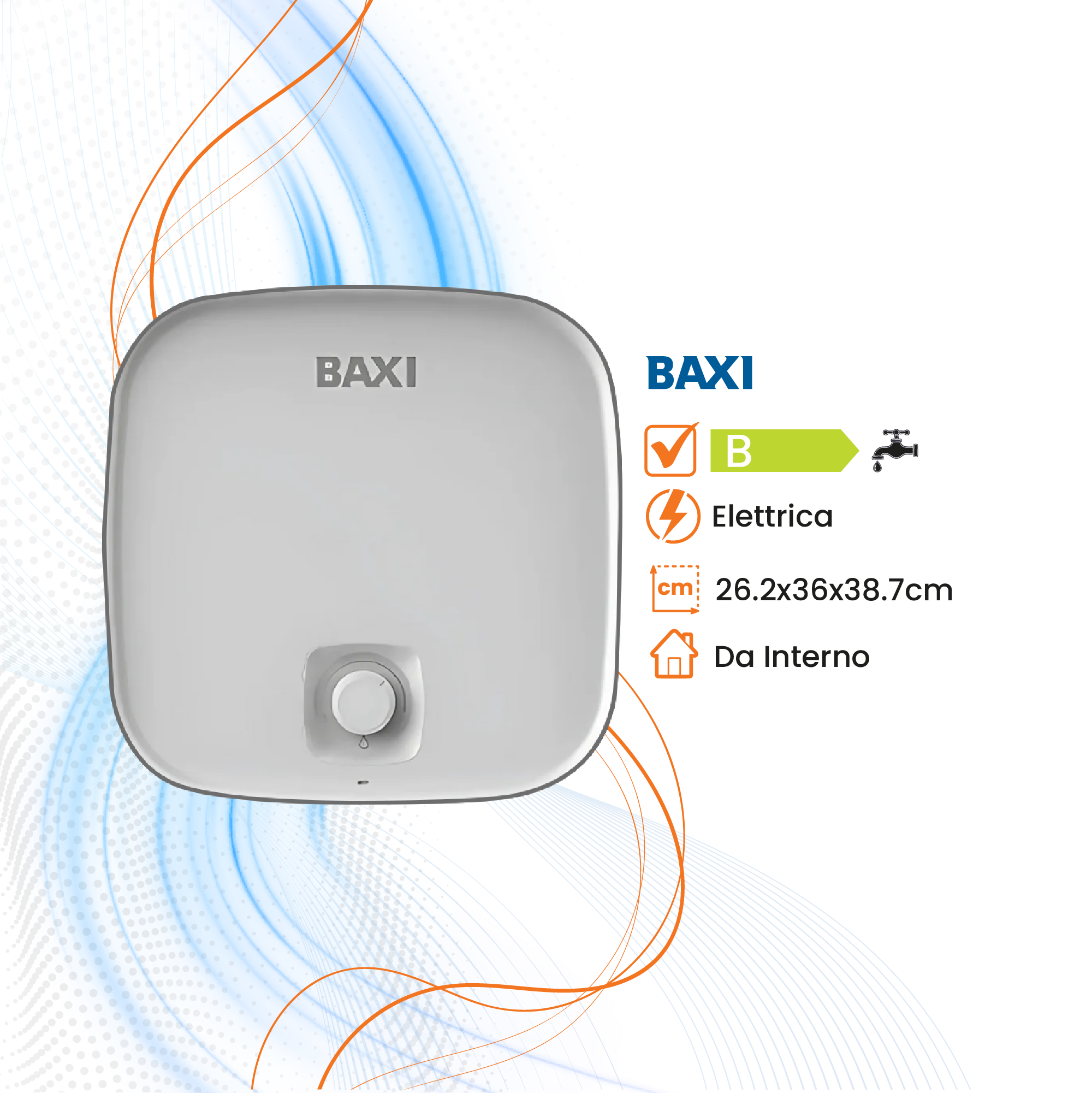 Scaldabagno Baxi AcquaPocket Elettrico Sopralavello/Sottolavello - Climaprime