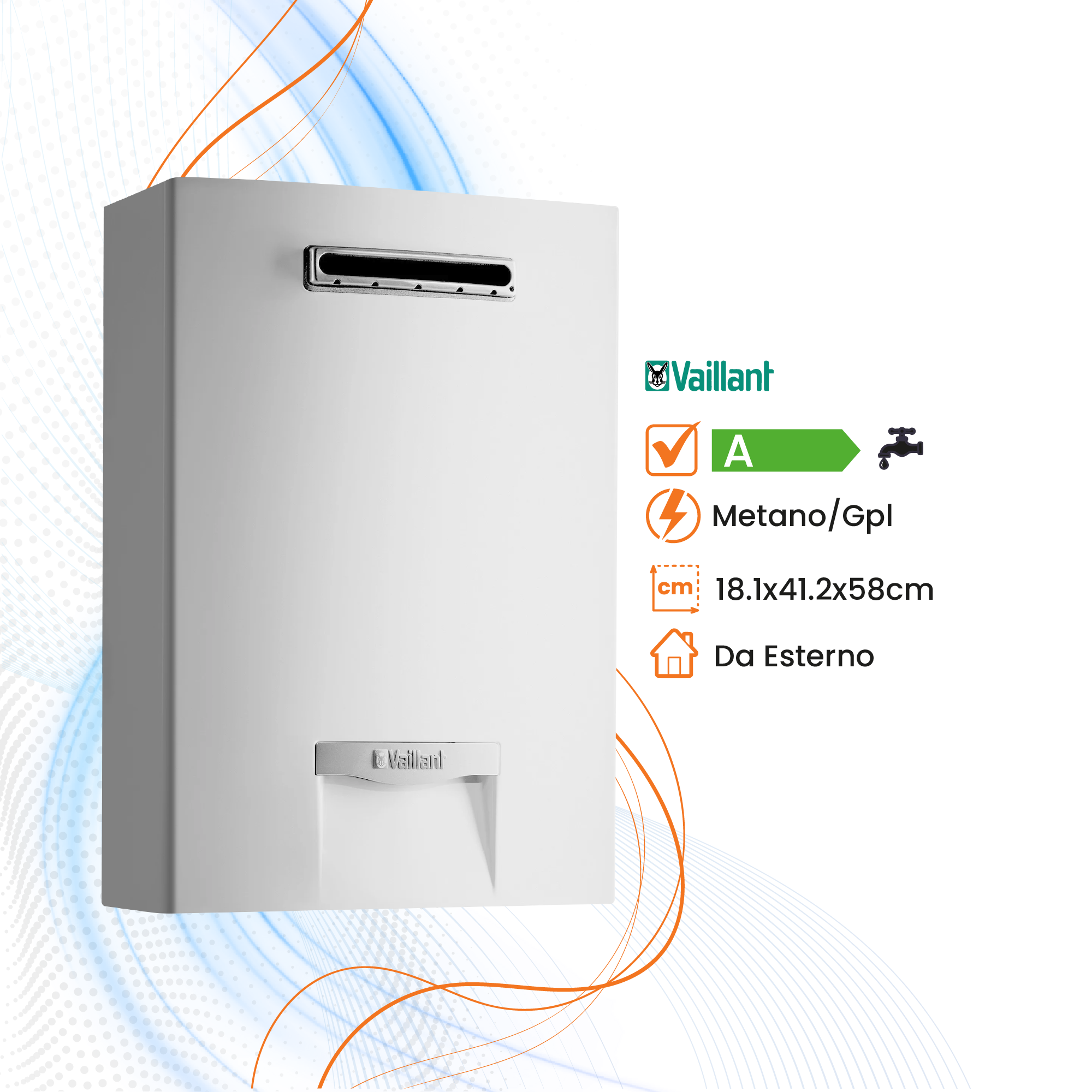 Scaldabagno Vaillant OutsideMAG a Gas Camera Stagna - Da Esterno - Climaprime