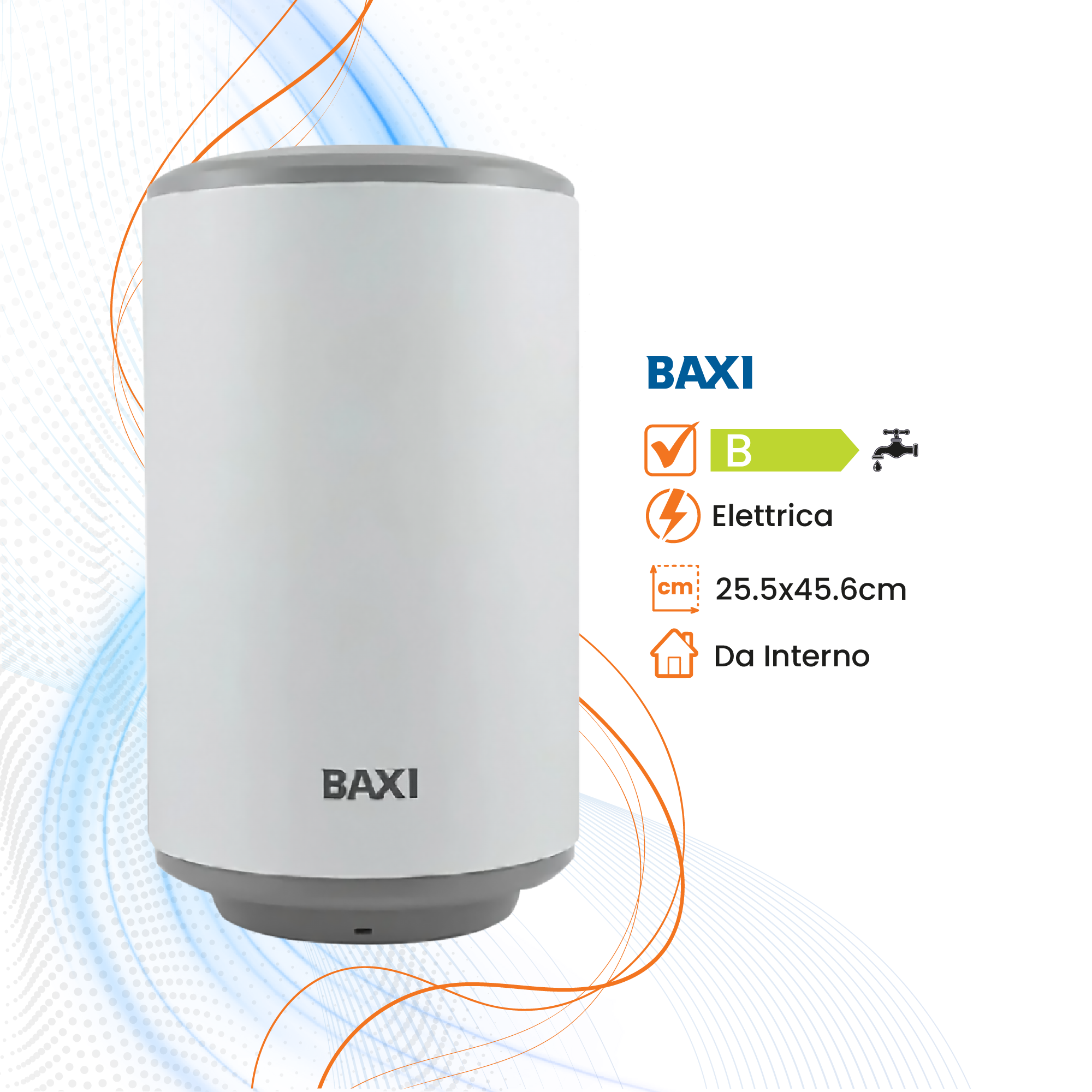 Scaldabagno Baxi Extra+ Elettrico Sopralavello/Sottolavello - Climaprime