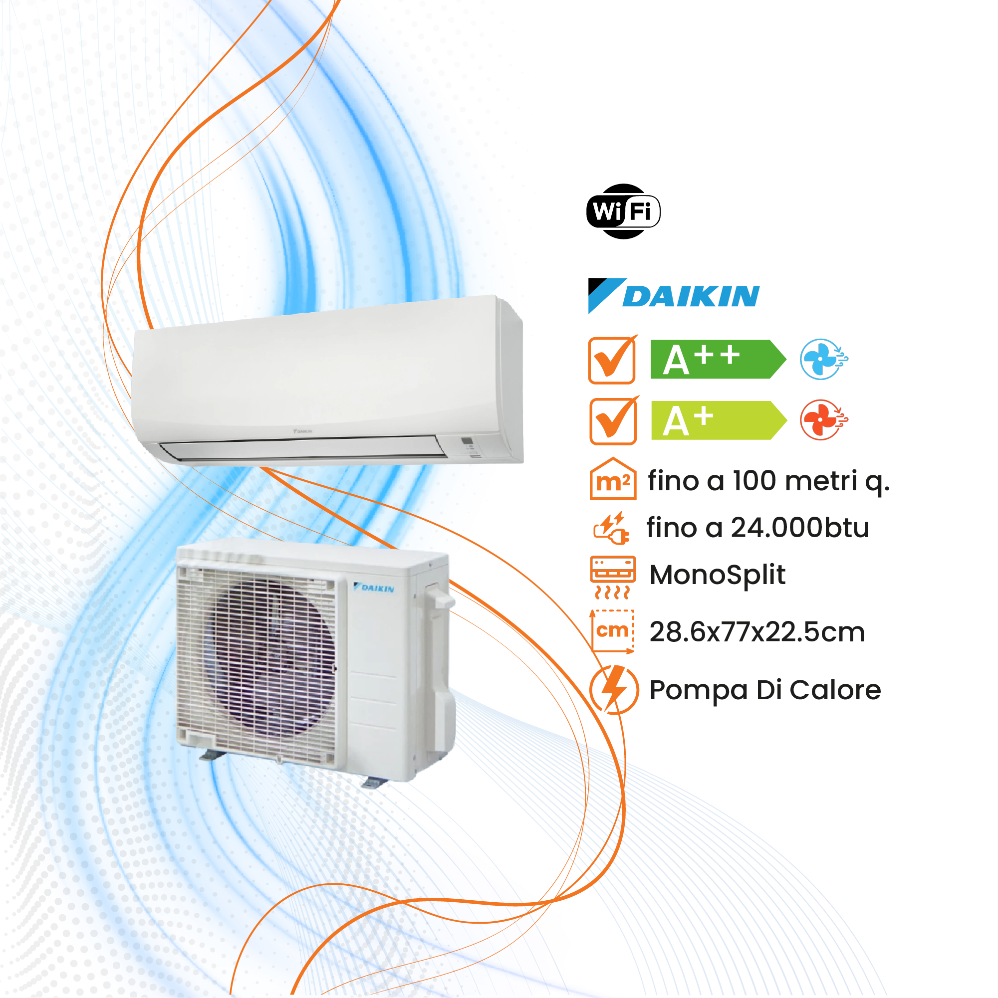 Climatizzatore Daikin Sensira D Inverter R-32 WiFi - Climaprime