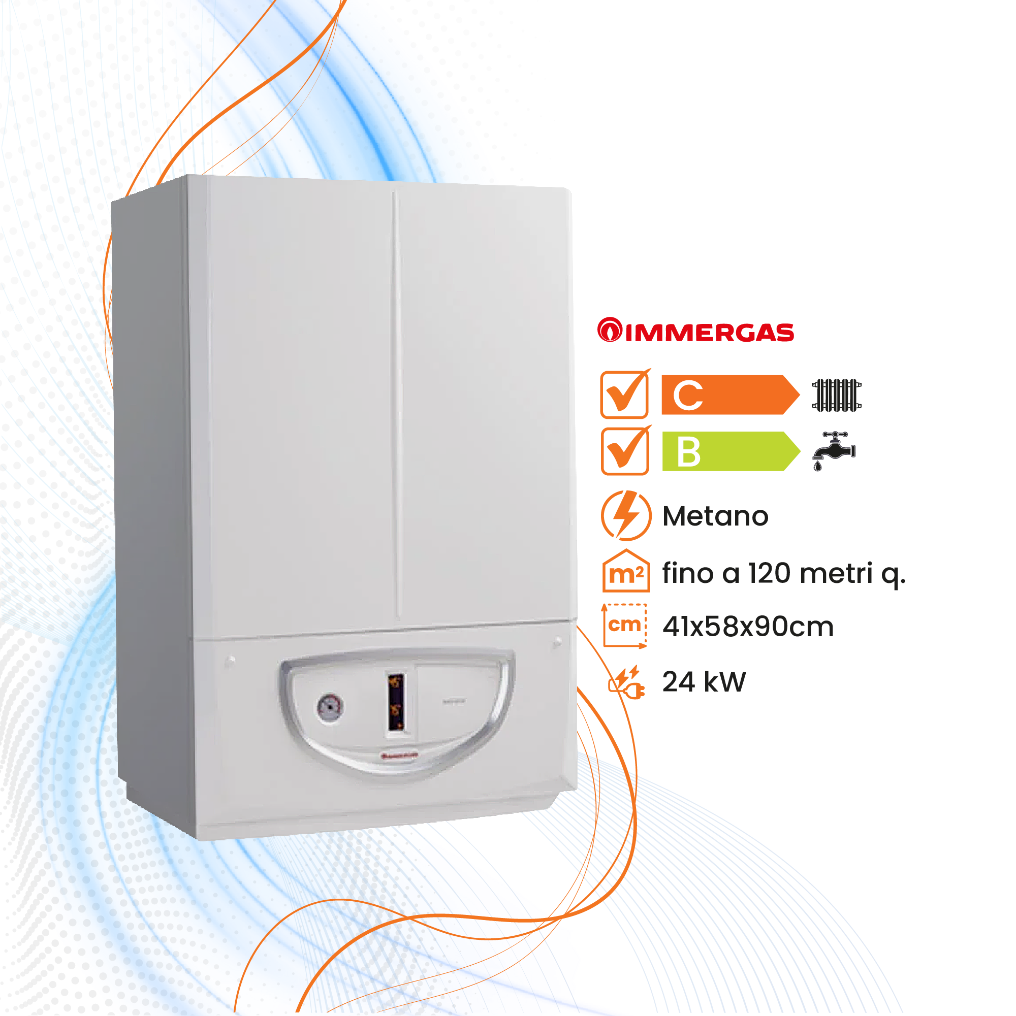 Caldaia Immergas Avio Eco 24 a Camera Aperta - Climaprime