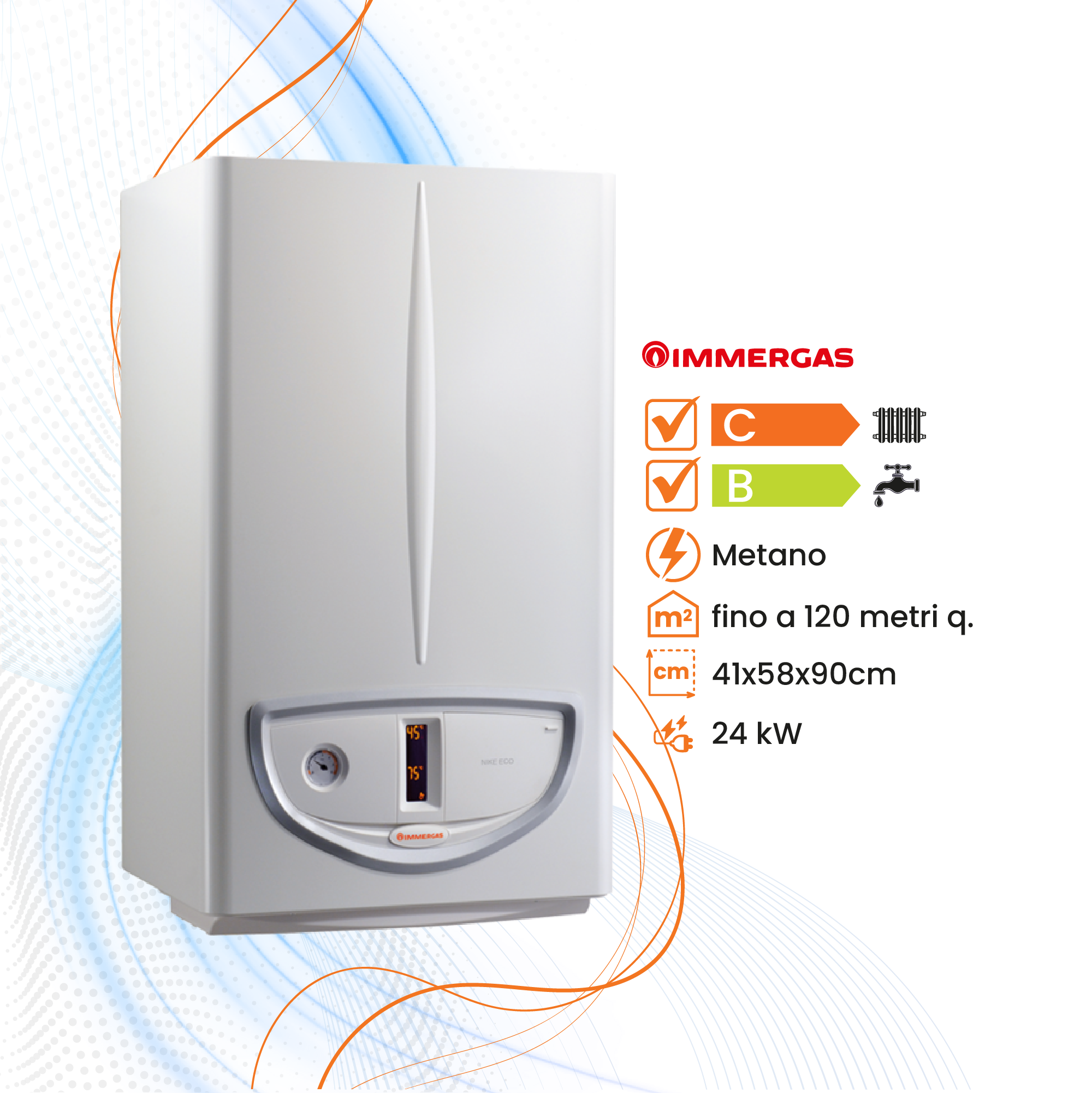 Caldaia Immergas Nike Eco 24 a Camera Aperta - Climaprime
