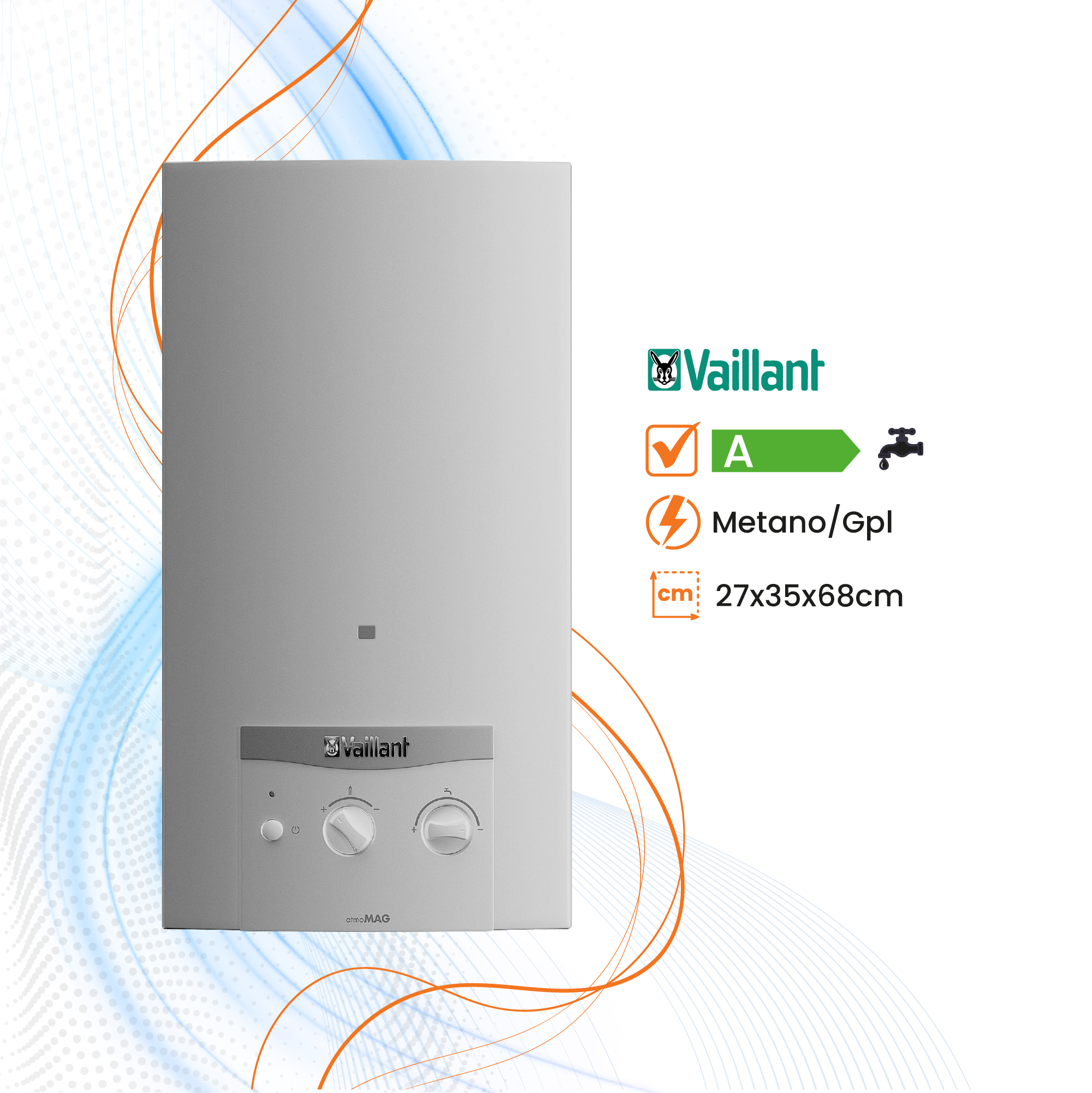 Scaldabagno Vaillant atmoMAG 14LT a Gas Tiraggio Naturale - Climaprime