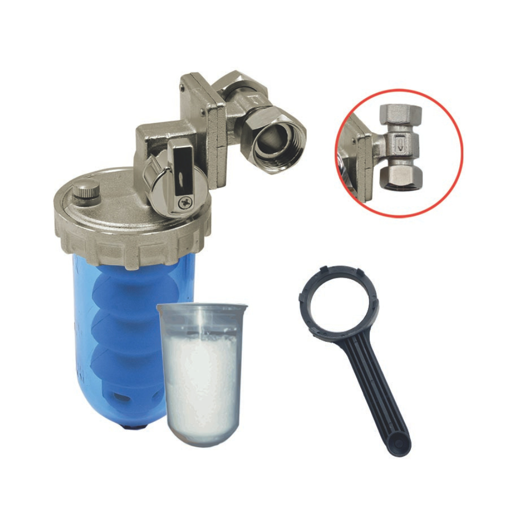 DOSATORE PROPORZIONALE DI POLIFOSFATI IN POLVERE CON BY-PASS FERRARI DOSAFER  1/2" - Climaprime