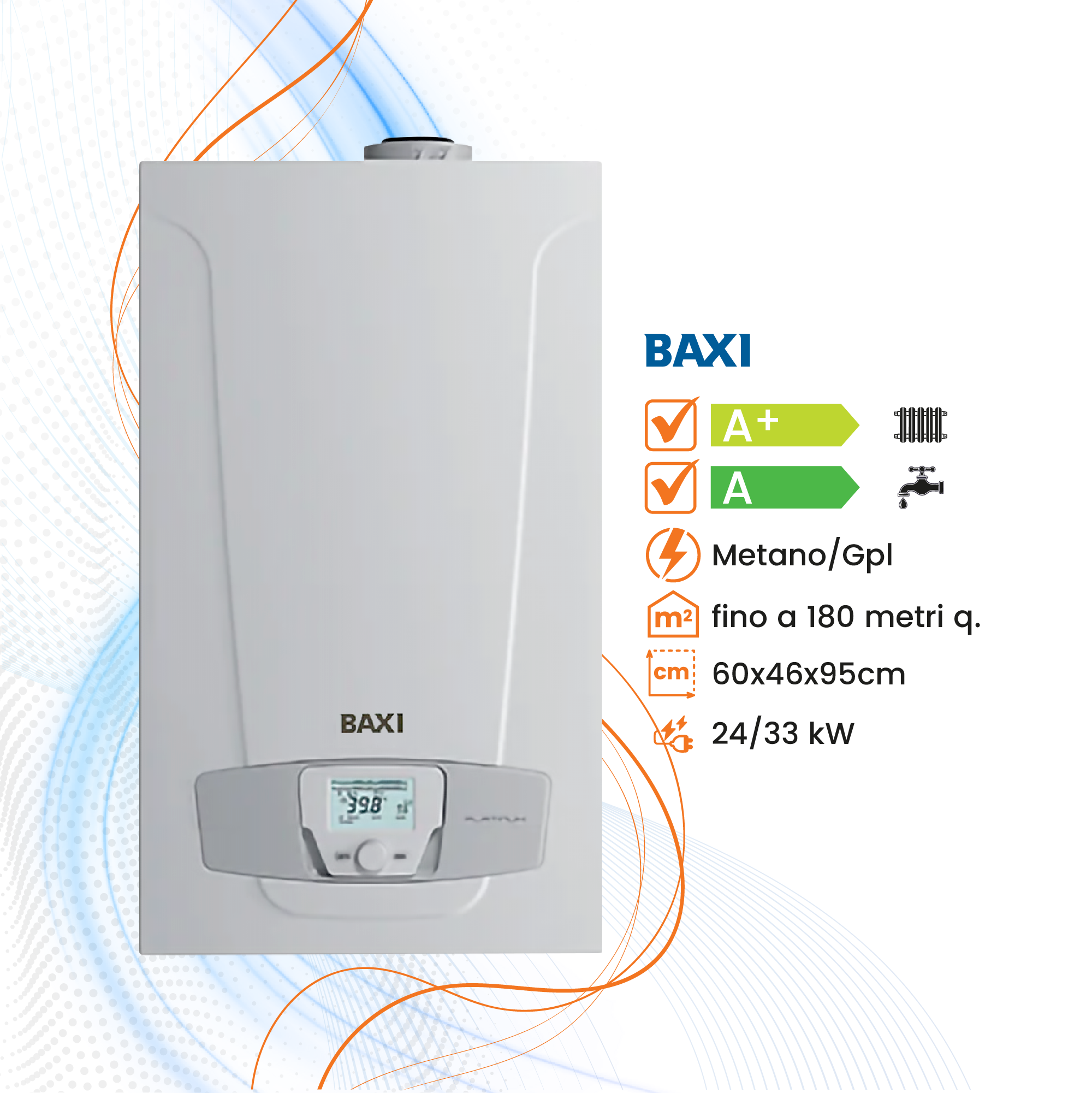 Caldaia Baxi Nuvola Platinum+ a Condensazione - Climaprime