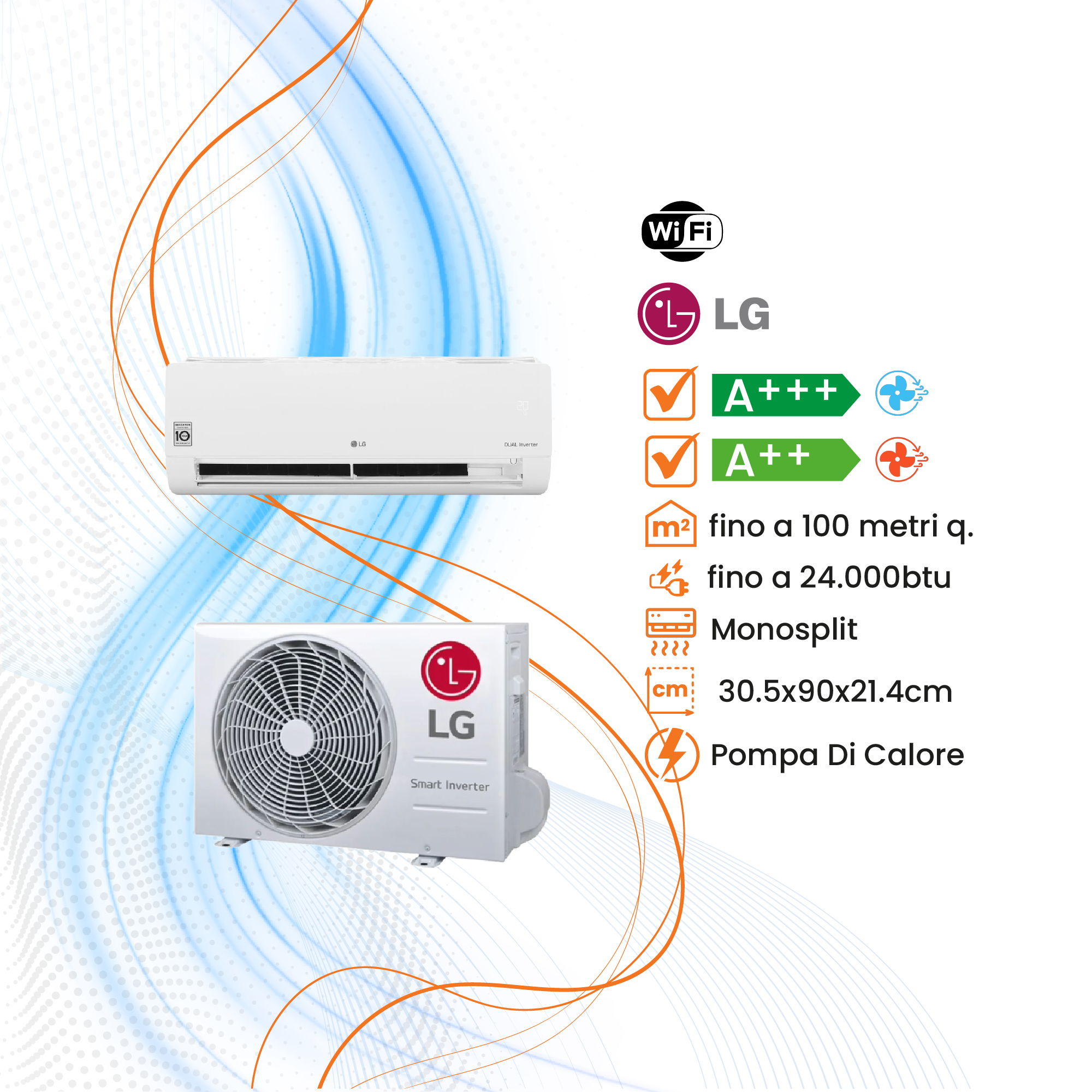 Climatizzatore LG Libero S Inverter R-32 WiFi - Climaprime