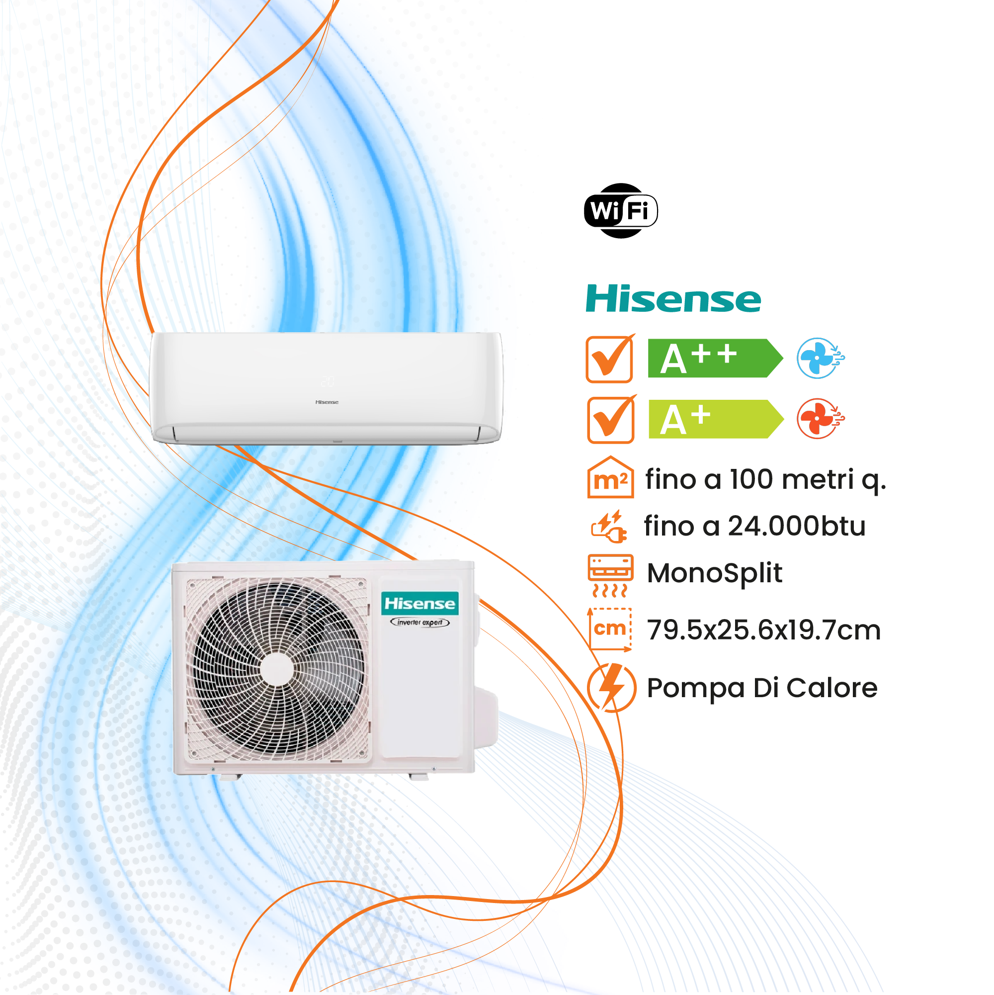 Climatizzatore Hisense Hi Comfort Inverter R-32 WiFi - Climaprime