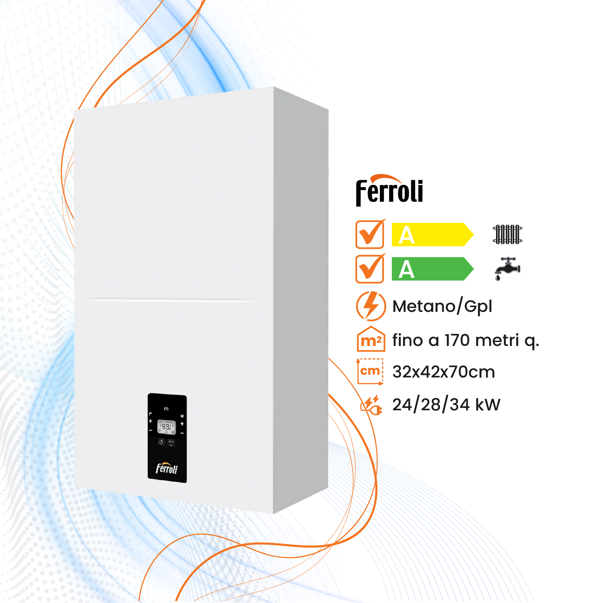 Caldaia Ferroli Bluehelix Alpha a Condensazione - Climaprime