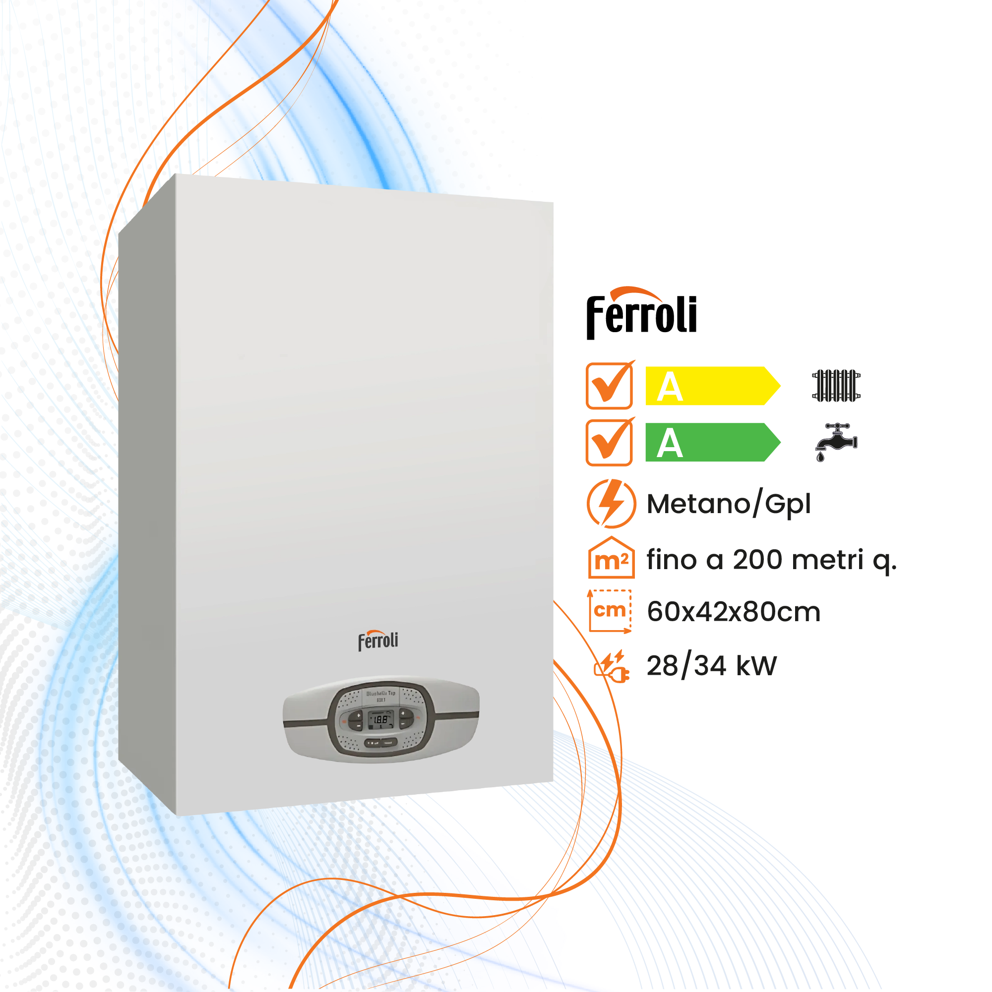 Caldaia Ferroli Bluehelix Top RRT K 50 a Condensazione - Climaprime