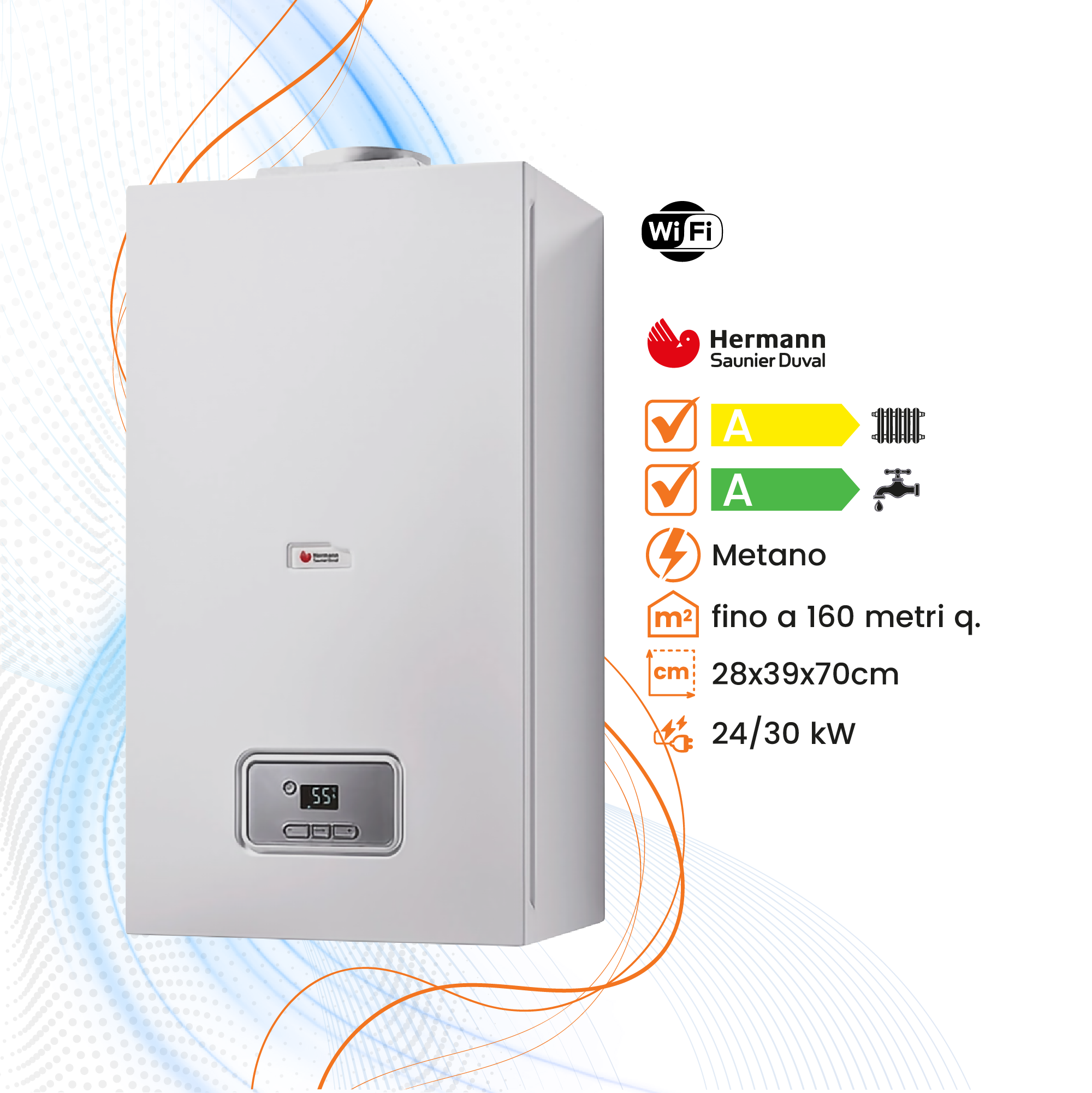 Caldaia Hermann Saunier Duval Micra 4 Condensing WiFi a Condensazione - Climaprime