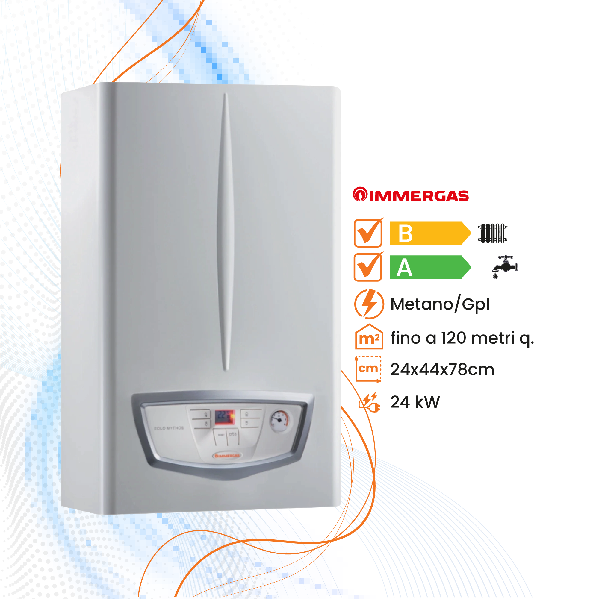 Caldaia Immergas Mythos Hp 24 a Condensazione - Climaprime