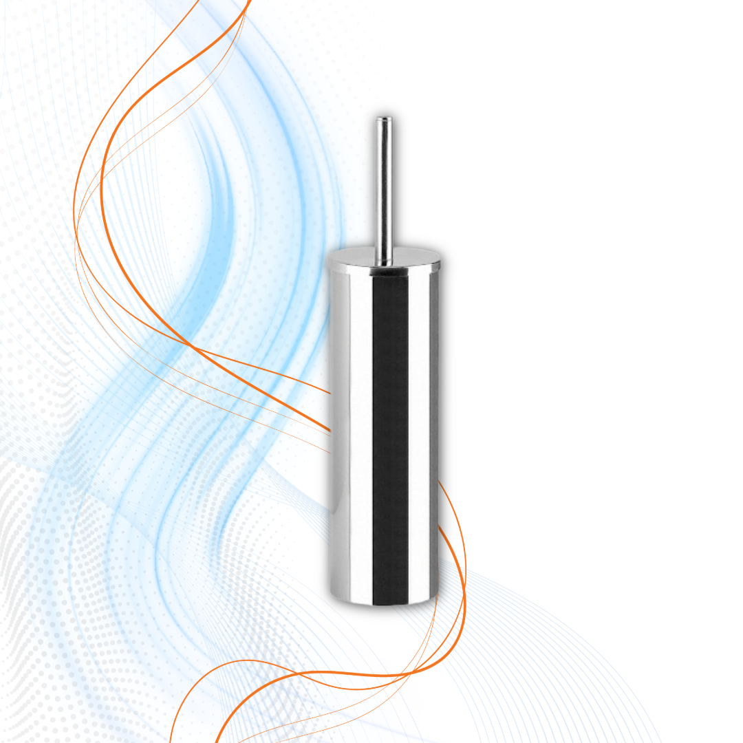 Scopino WC D'appoggio Gedy Cromo E Acciaio Con Ciuffo In Setola Serie Felce