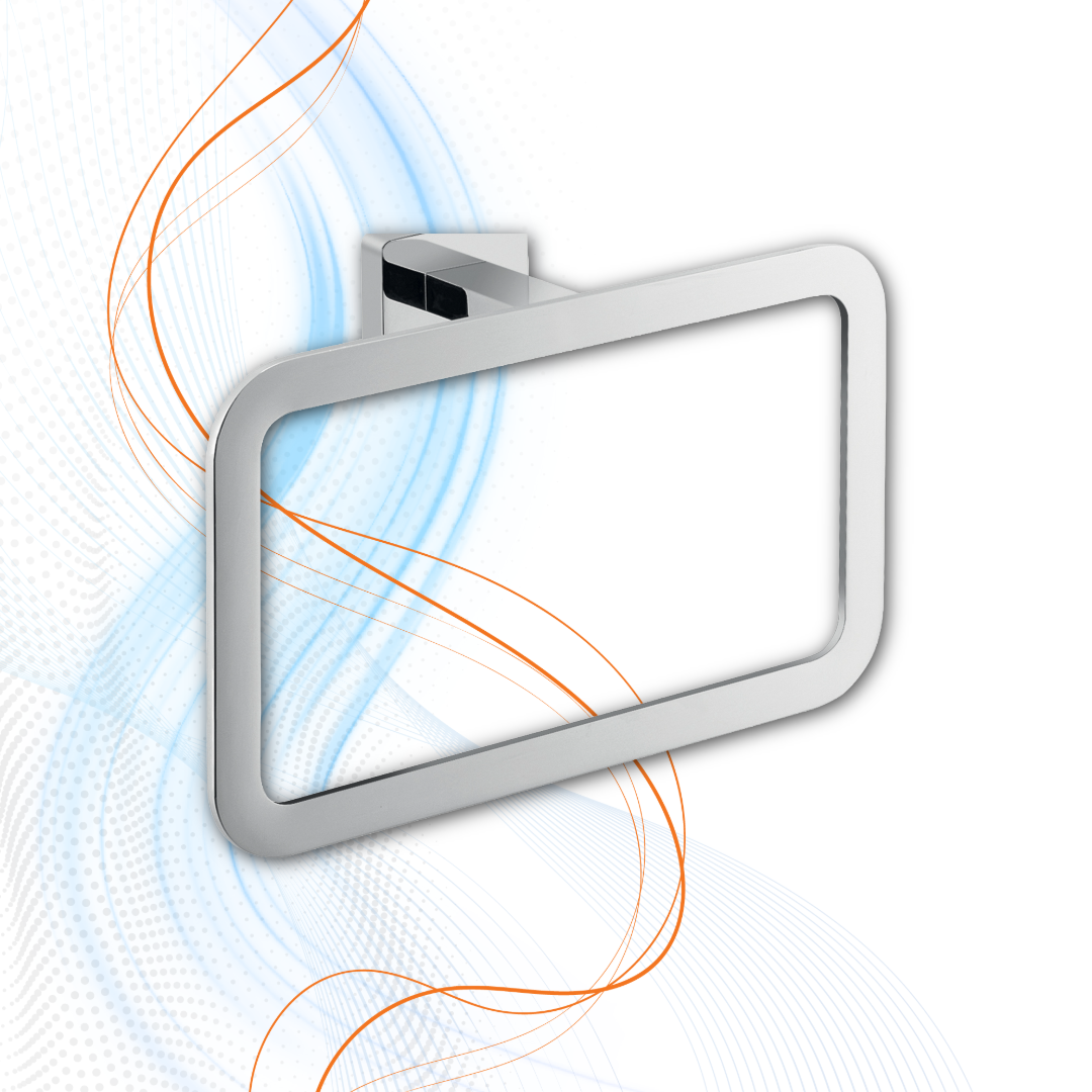 Porta Salviette Ad Anello Cromato Gedy Serie Atena In Acciaio Inox