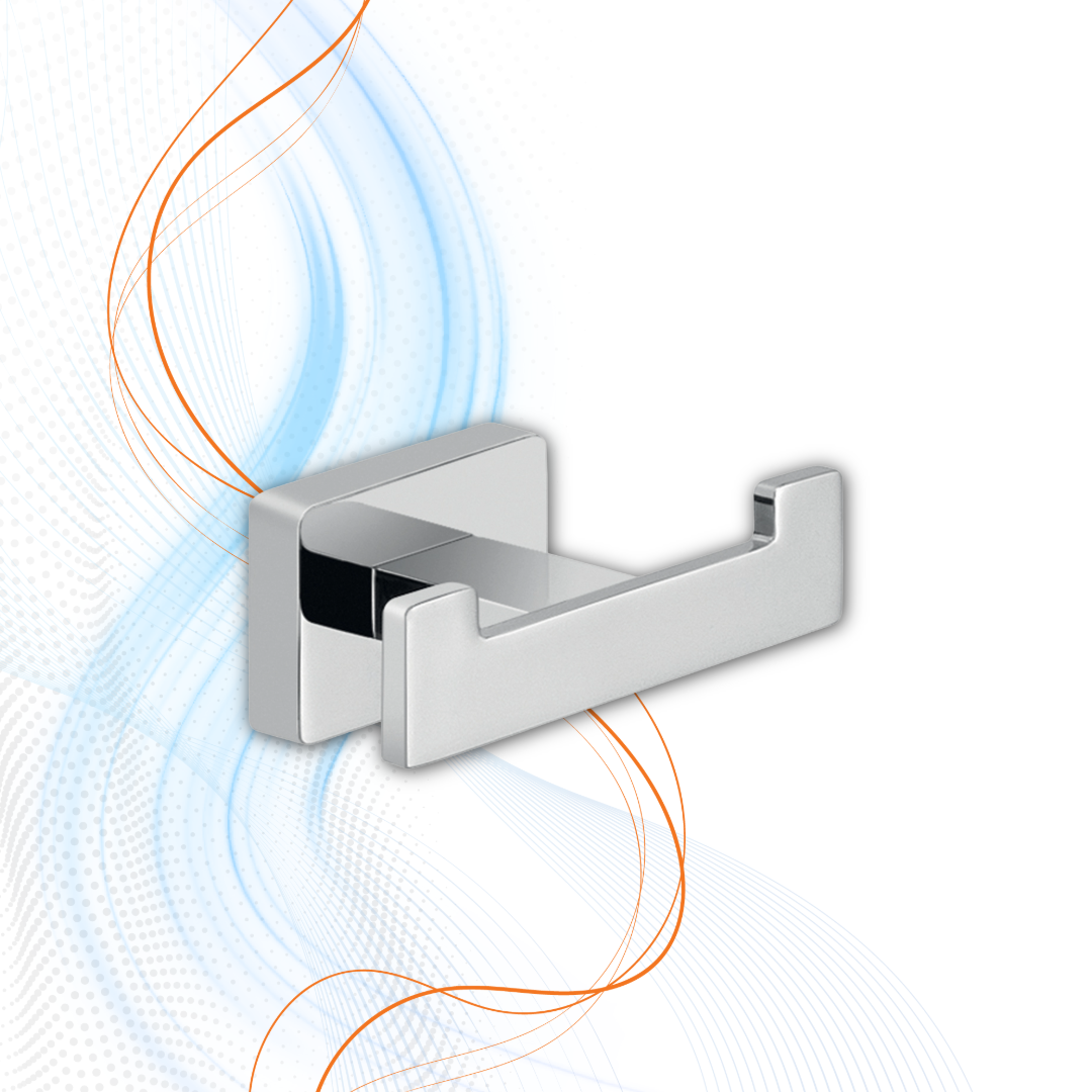 Appendiabiti Doppio Cromato Gedy Serie Atena In Acciaio Inox