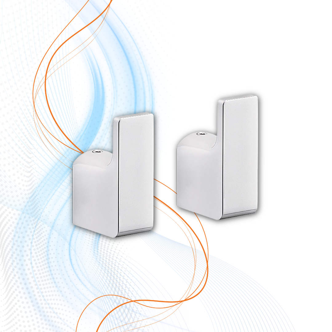 Coppia Appendiabiti Cromato Gedy Serie Pirenei In Ottone