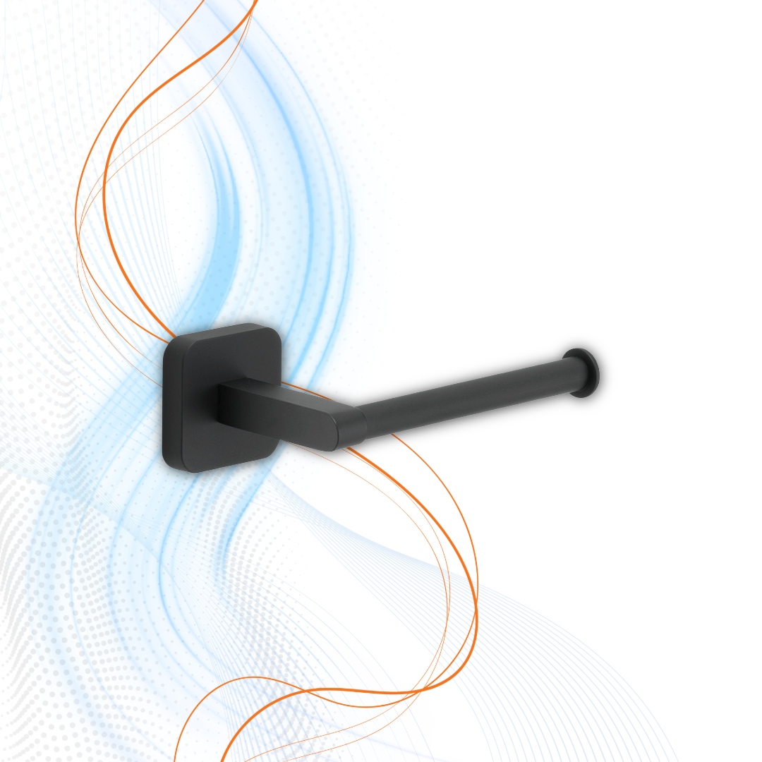 Porta Rotolo Gedy Serie Tonga In Acciaio Inox Nero Matt