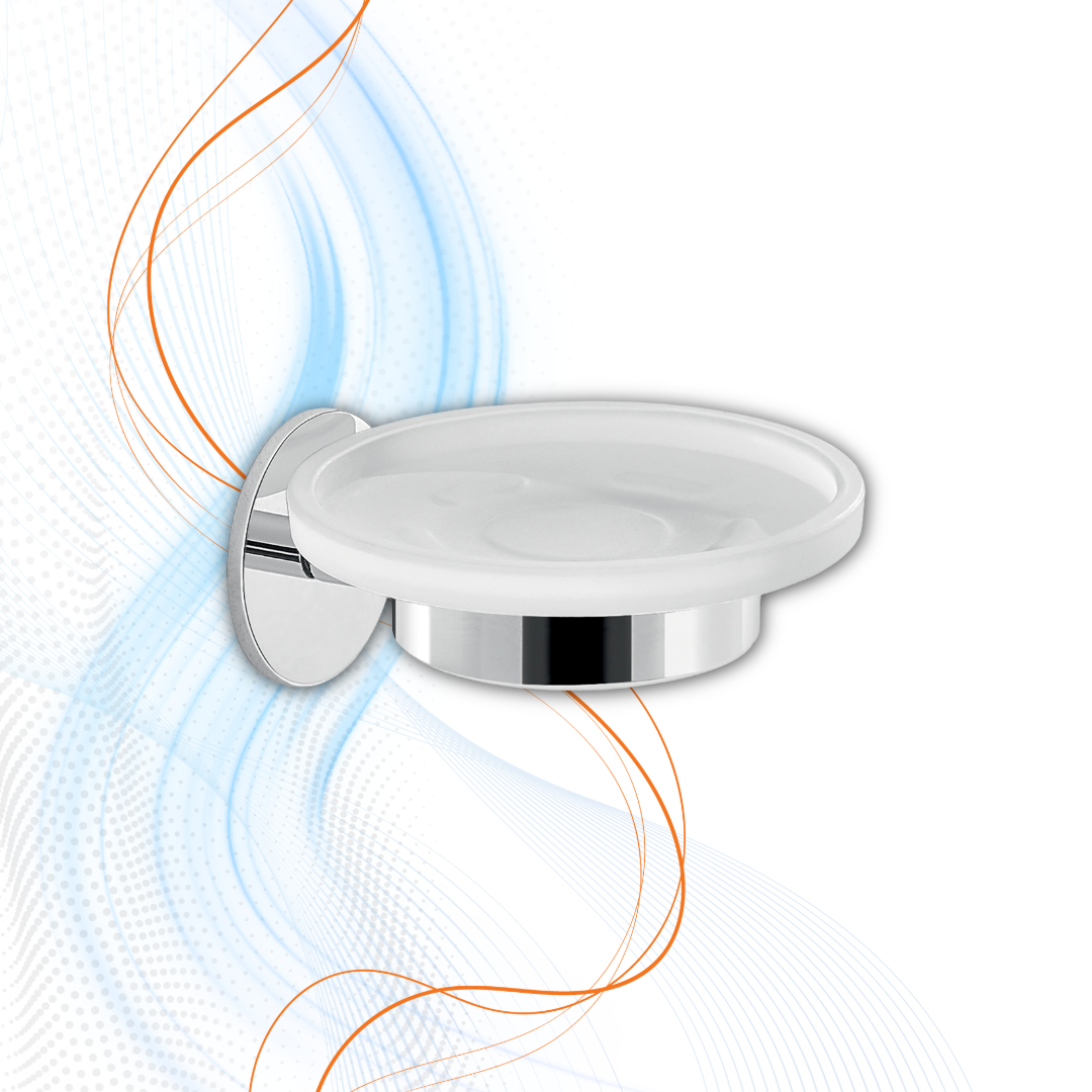 Porta Sapone Gedy Serie Maine In Acciaio Inox E Vetro