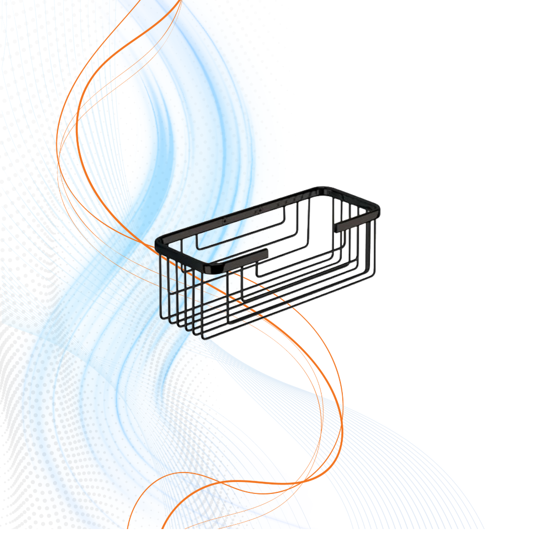 Porta oggetto Doccia Augustus Nero Matt Gedy