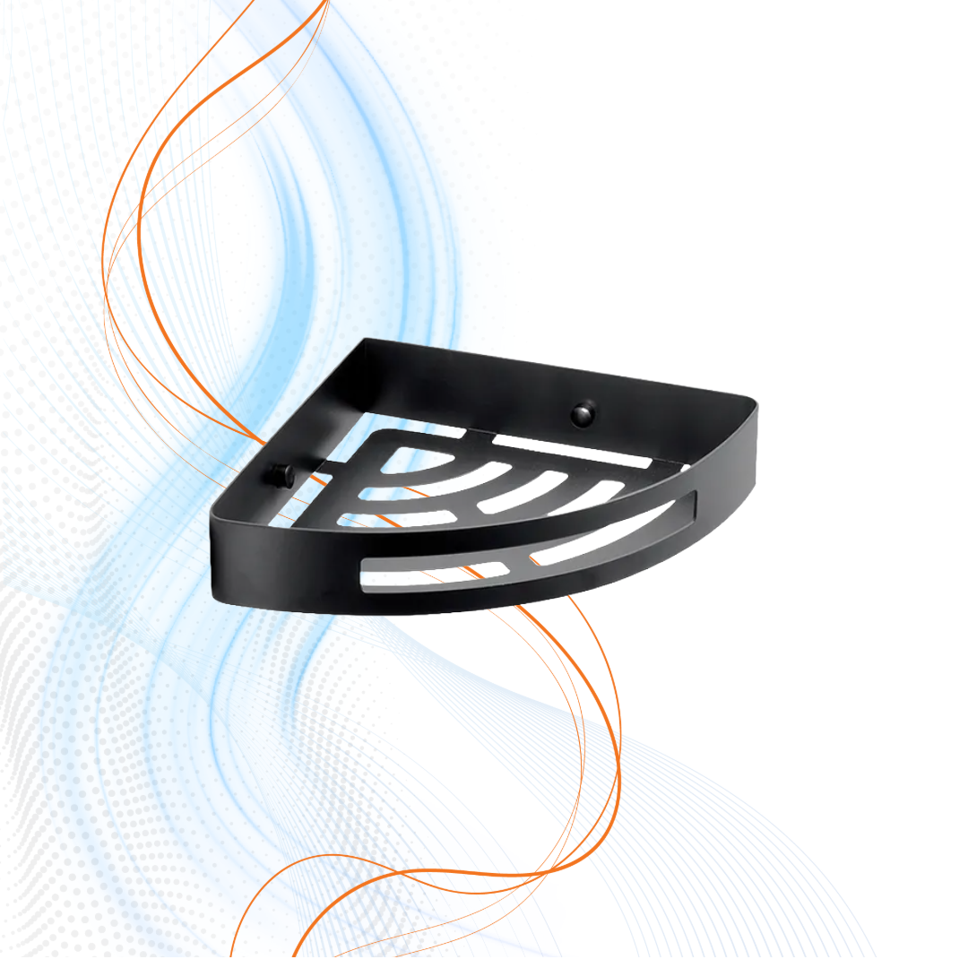 Porta Oggetti Doccia Angolare Nero Gedy