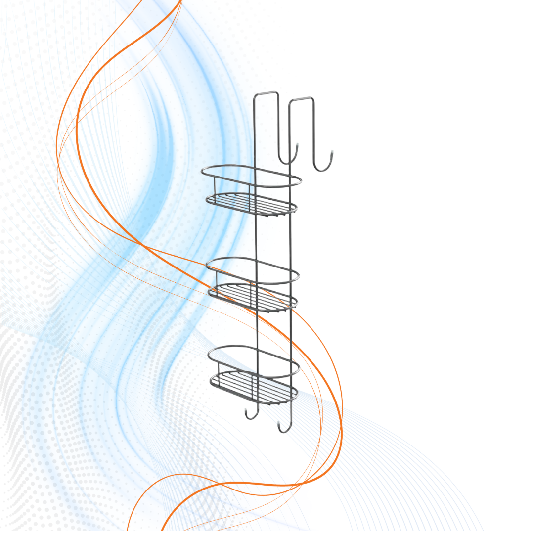Porta Oggetti In Filo 3 Ripiani Appendibile Tito Ovale Gedy