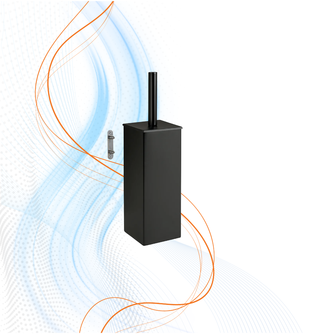 Scopino Wc Da Muro Teseo Nero Matt Gedy