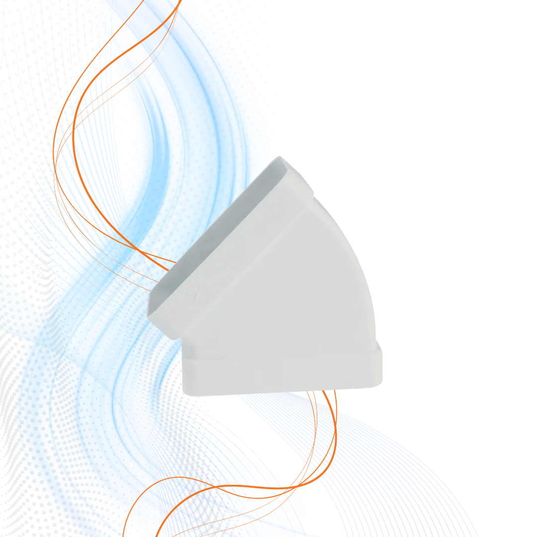 Gomito 45° Rettangolare Orizzontale Vecamco