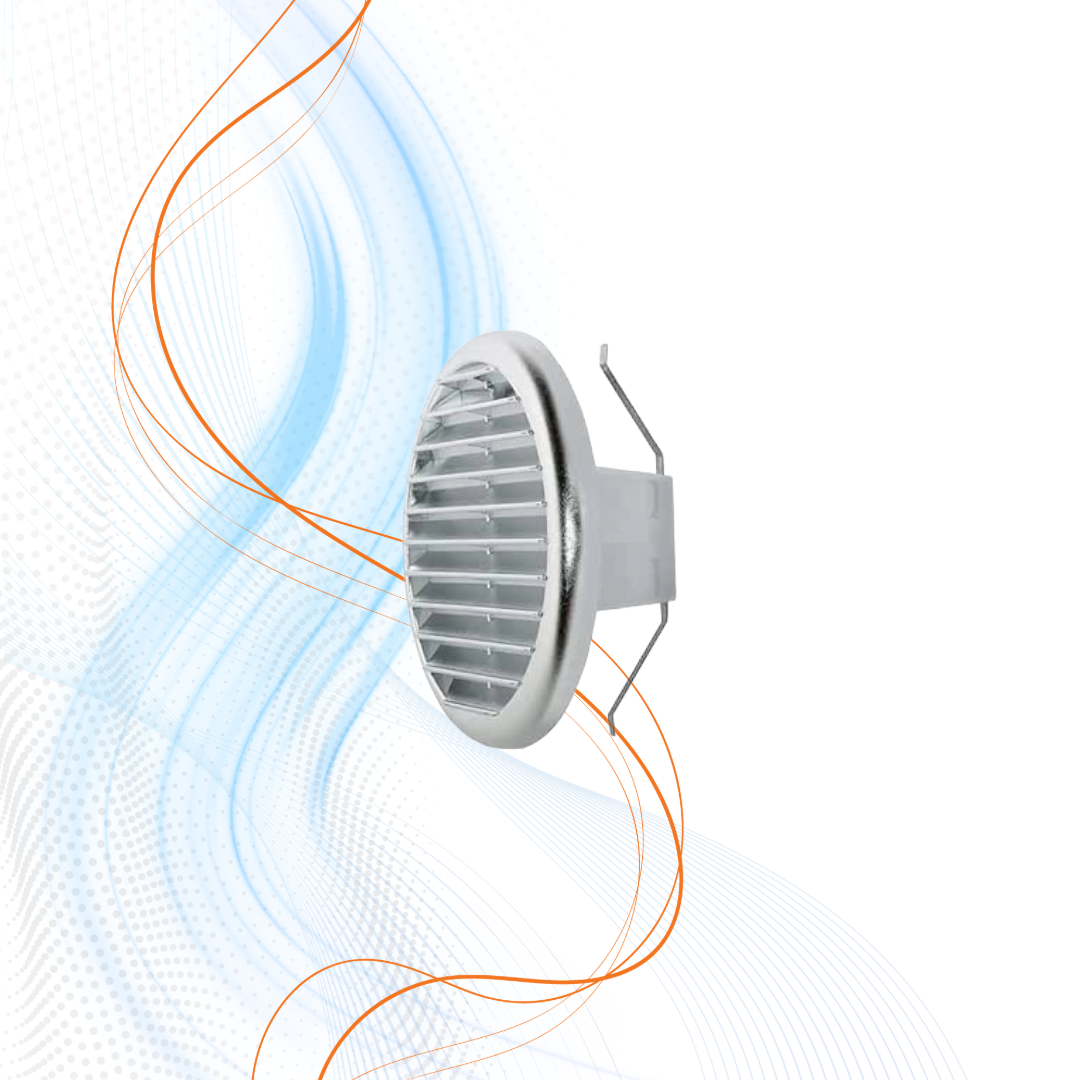 Griglia Cromata Tonda Con Molle E Rete Vecamco