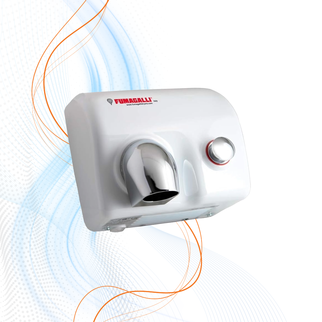 Asciugamano Elettrico A Pulsante Magnum Bianco Fumagalli Componenti