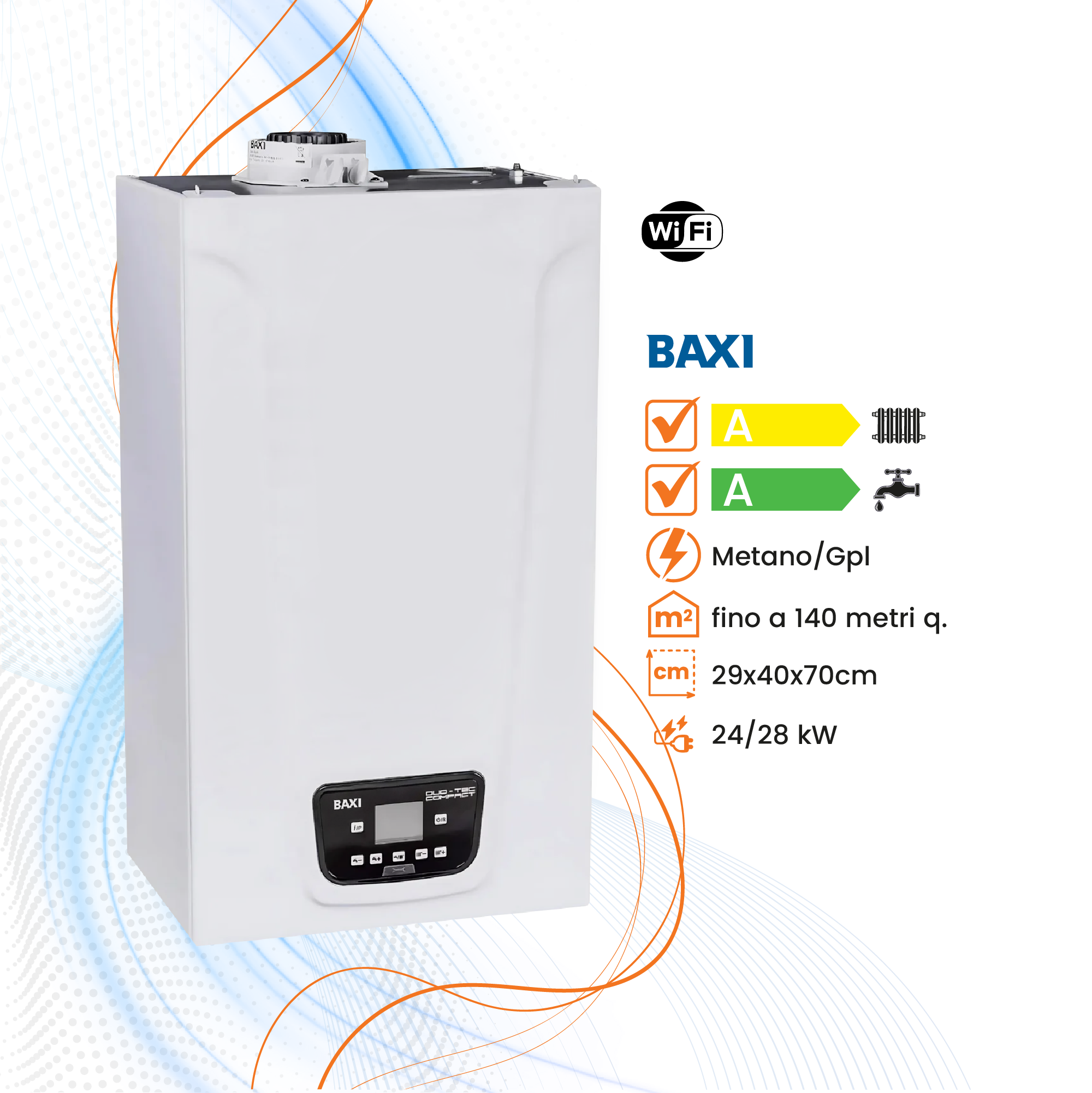 Caldaia Baxi Duo-Tec Compact E WiFi a Condensazione - Climaprime