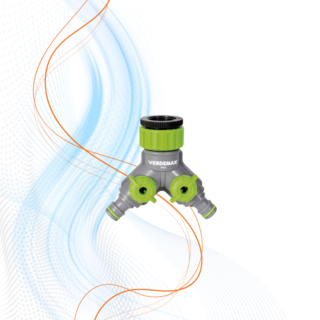 Raccordo Rubinetto A 2 Uscite Regolabili 3/4-1" Verdemax Confezione 2pz