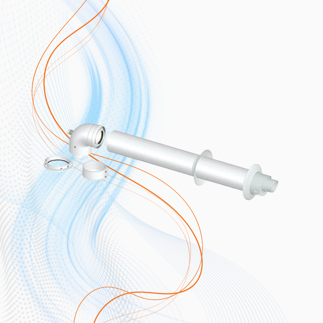 Kit Tubo Coassiale Universale Con Terminale Scarico Stabile Per Caldaia A Condensazione Vaillant/Daikin