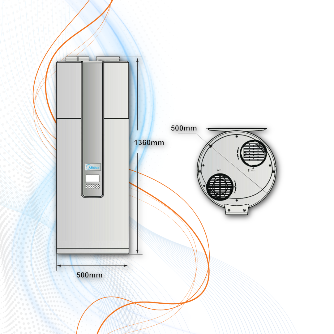 Scaldabagno A Pompa Di Calore Midea PDC Pensile