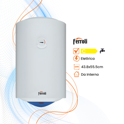 Scaldabagno Ferroli Calypso Elettrico Orizzontale/Verticale - Climaprime