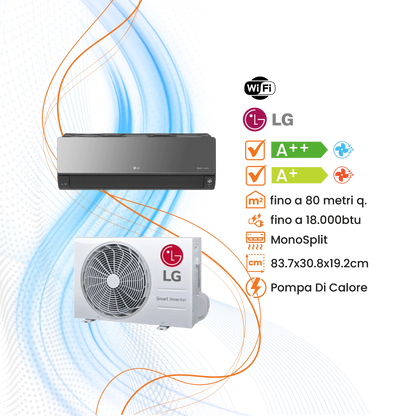 Climatizzatore LG Artcool UV Nano Mirror Inverter R-32 WiFi - Climaprime