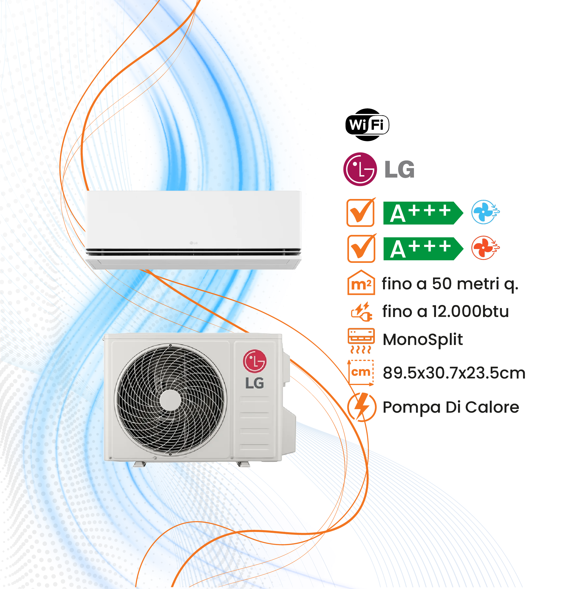 Climatizzatore LG DualCool Premium Inverter R-32 WiFi - Climaprime