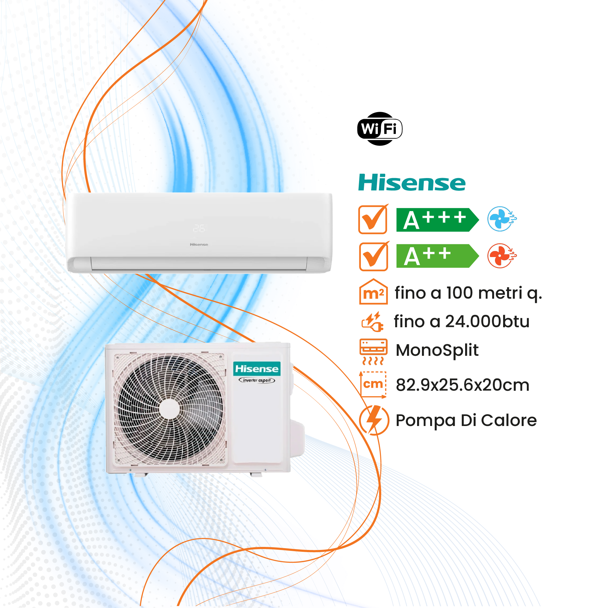 Climatizzatore Hisense Ecosense Inverter R-32 WiFi - Climaprime
