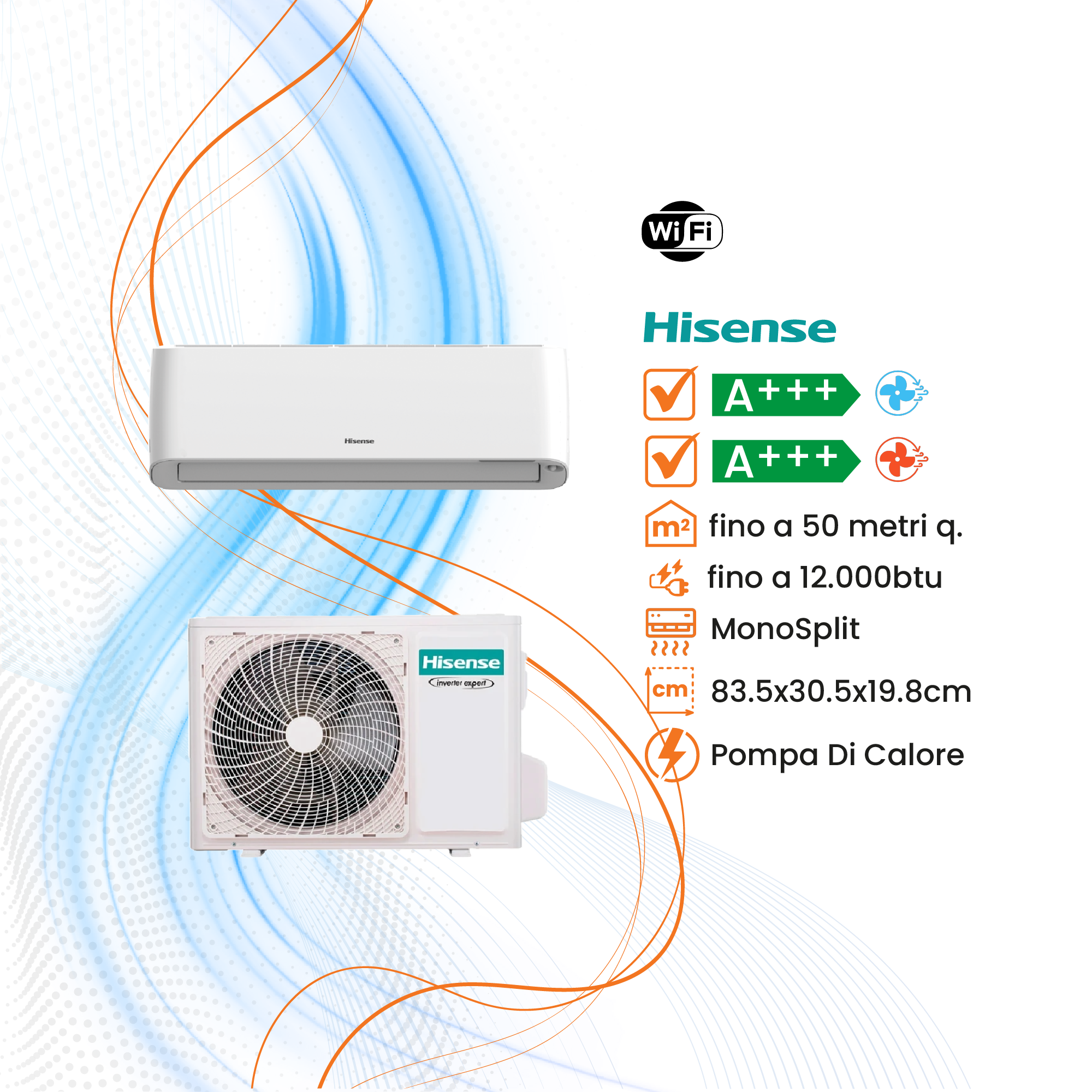 Climatizzatore Hisense Energy Pro Plus Inverter R-32 WiFi - Climaprime