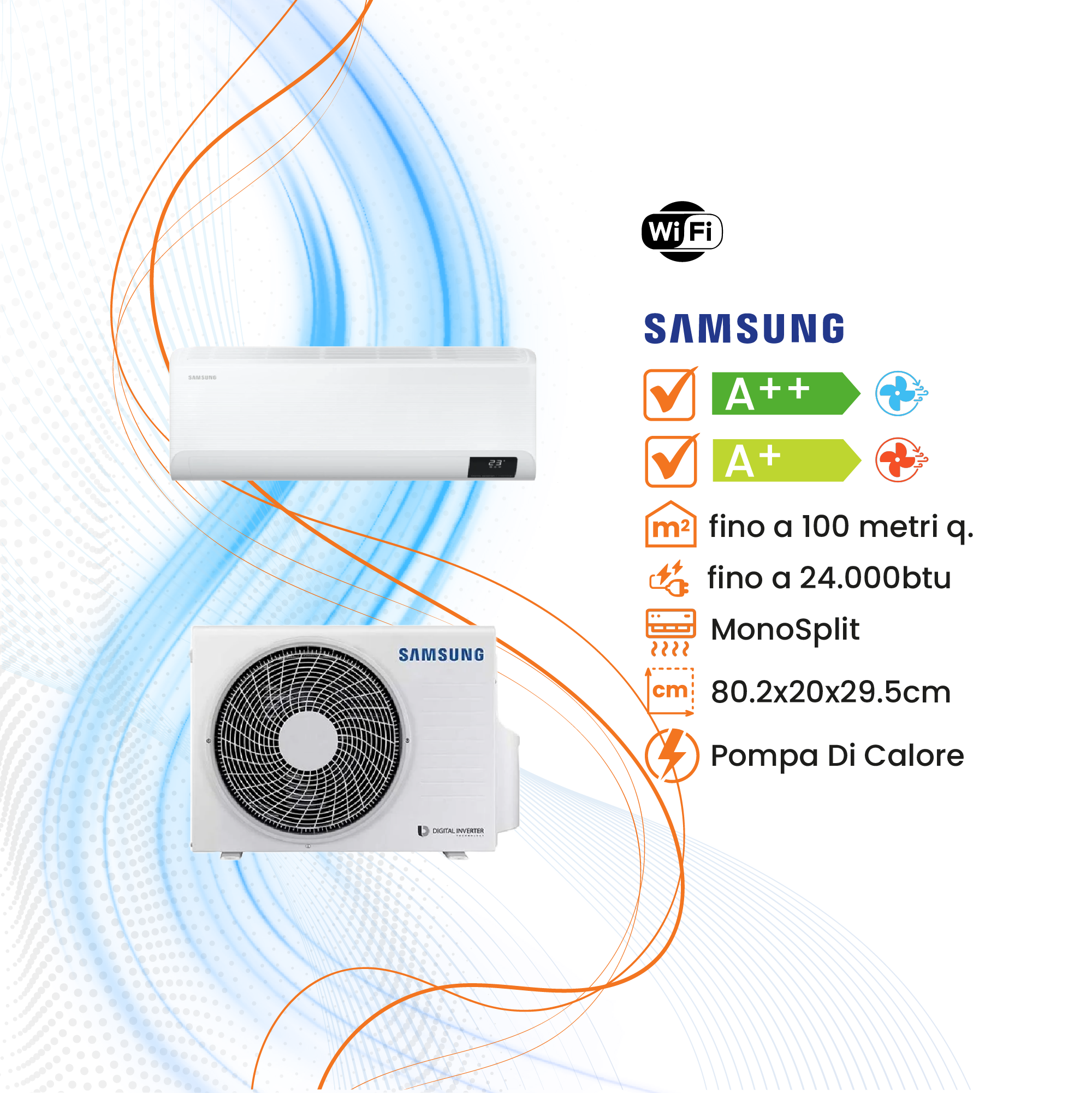 Climatizzatore Samsung Cebu Inverter R-32 WiFi - Climaprime