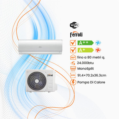 Climatizzatore Ferroli Diamant S Mono Inverter R-32 WiFi
