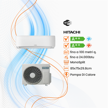 Climatizzatore Hitachi AirHome 400 Mono Inverter R-32 WiFi
