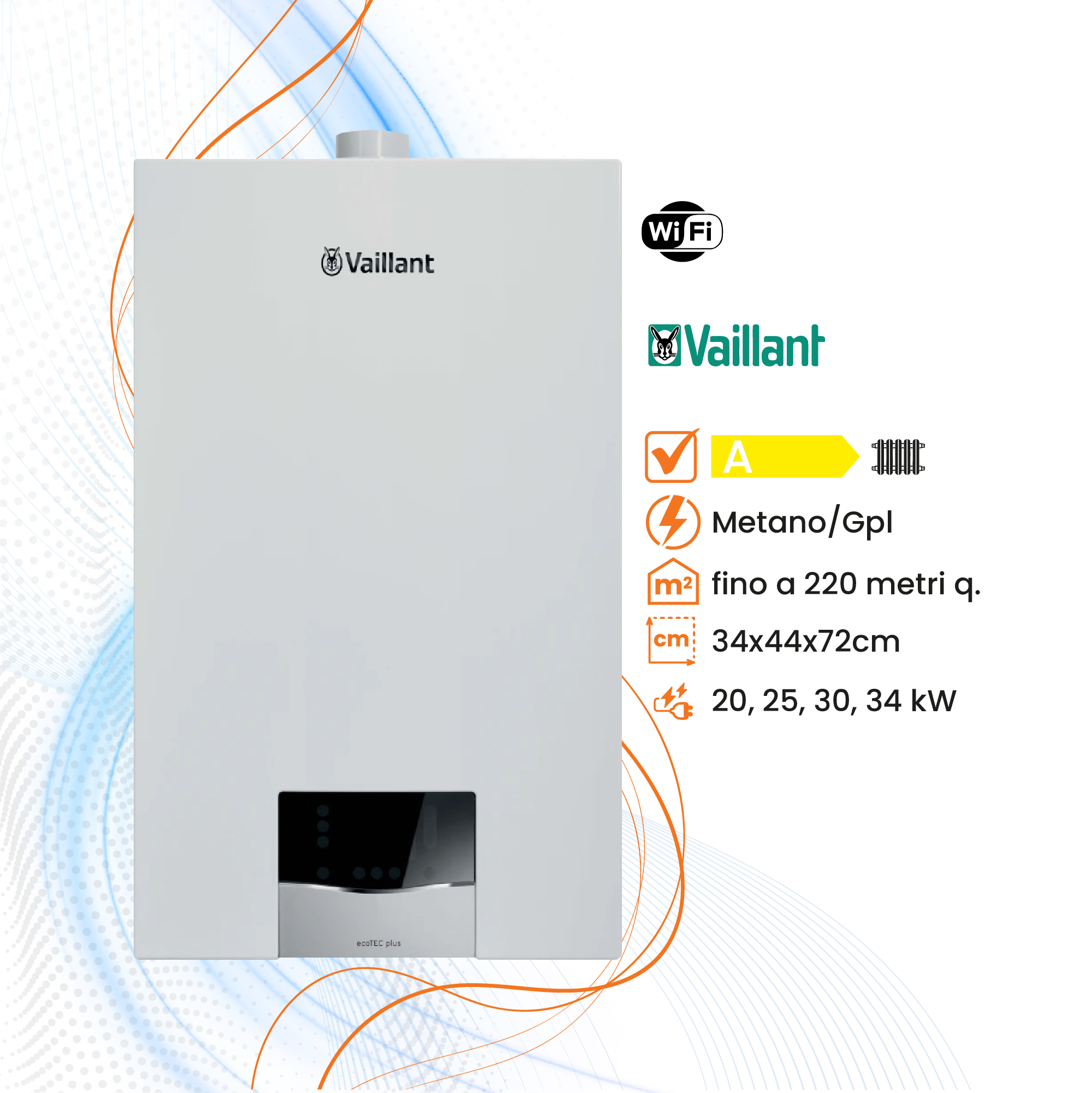 Caldaia Vaillant Ecotec Plus VM a Condensazione - Solo Riscaldamento - Climaprime