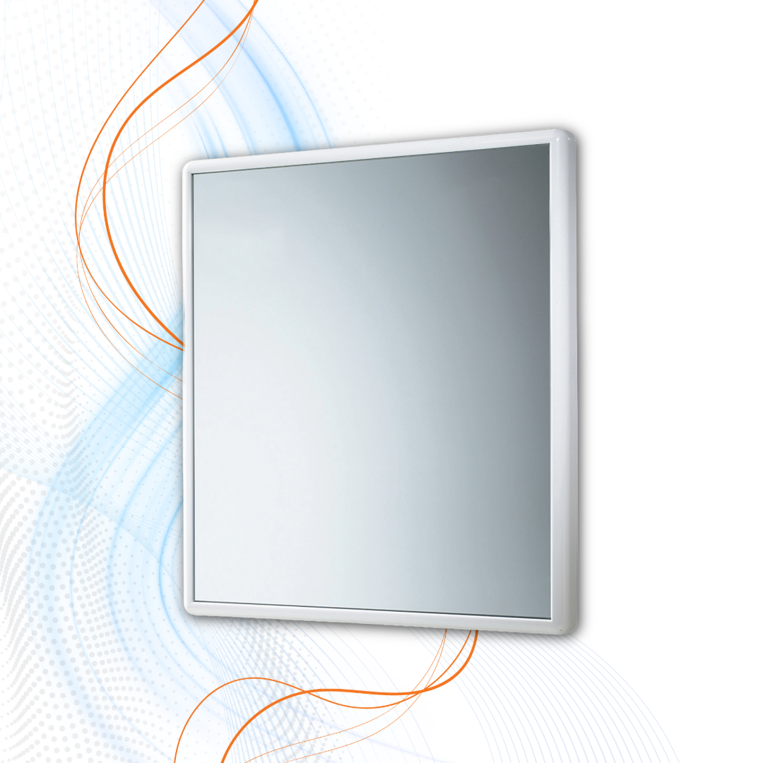 Specchio Con Cornice Gedy Senza Luci Serie Junior In ABS Bianco