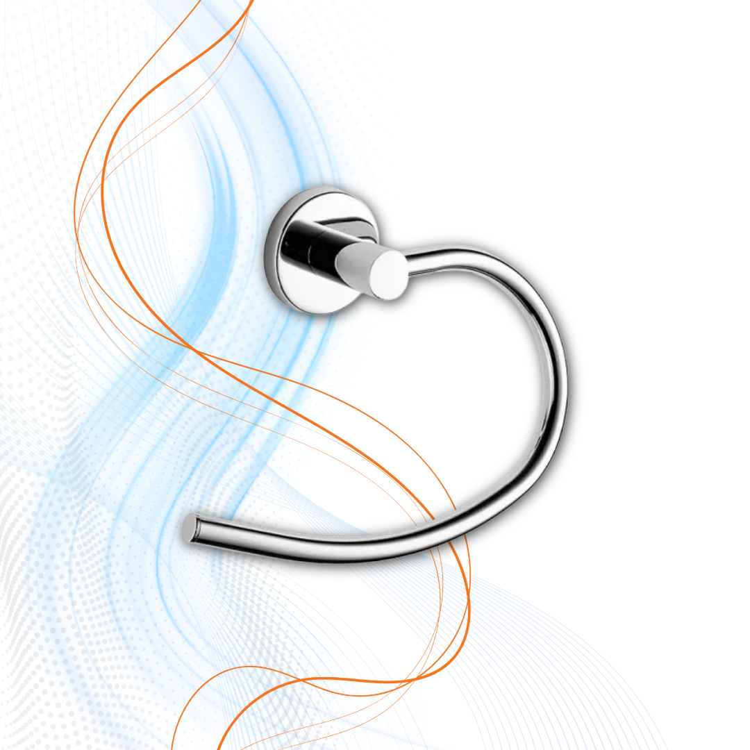 Porta Salviette Ad Anello Gedy Cromo E Acciaio Serie Felce