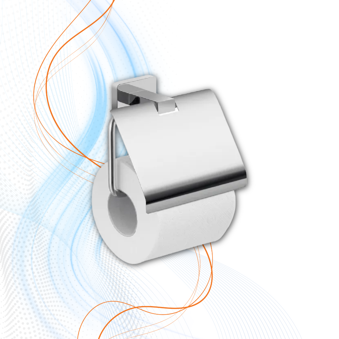 Porta Rotolo Coperto Cromato Gedy Serie Atena In Acciaio Inox