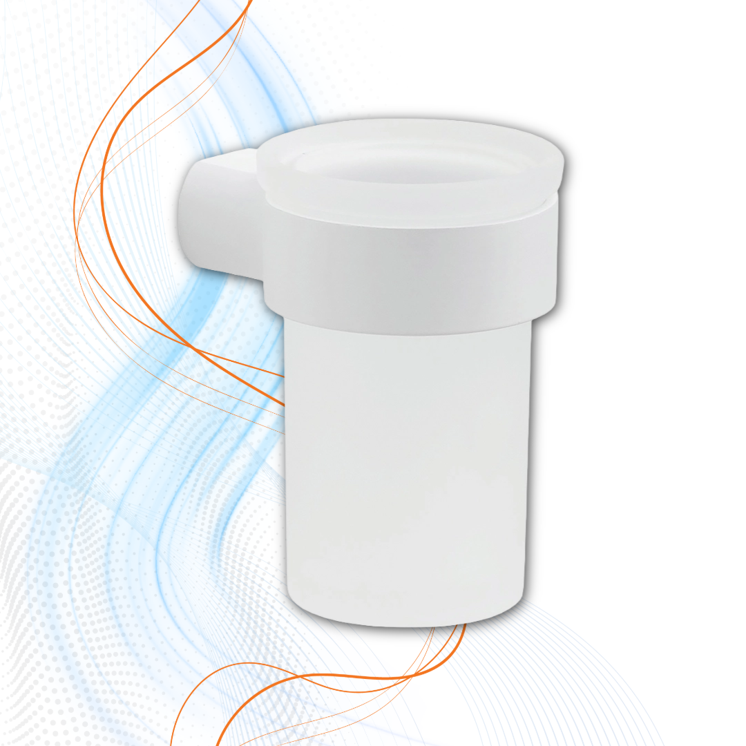 Porta Spazzolini Gedy Serie Pirenei In Ottone E Vetro Satinato Bianco Matt