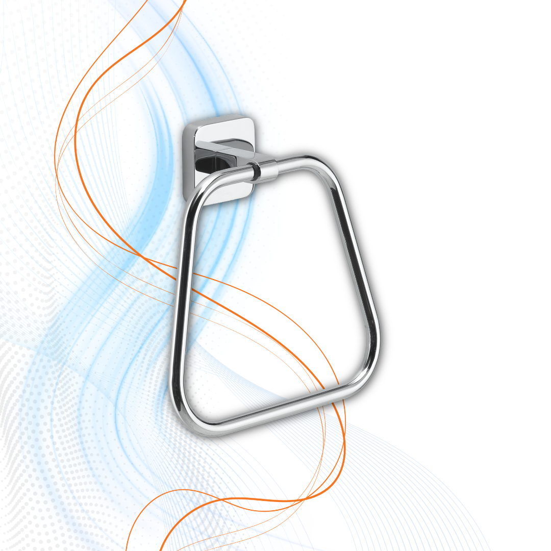 Porta Salviette Ad Anello Cromato Gedy Serie Tonga In Acciaio Inox