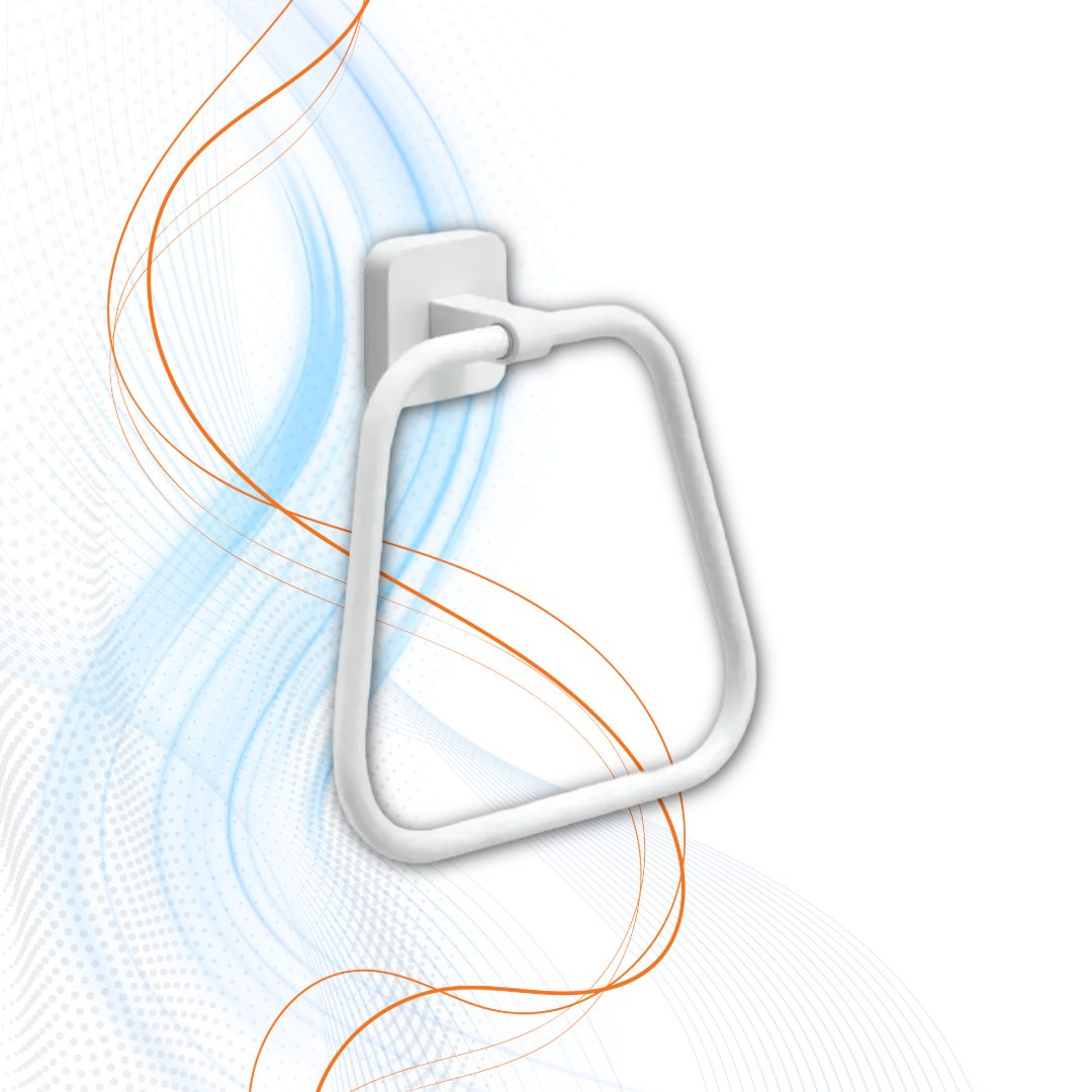 Porta Salviette Ad Anello Gedy Serie Tonga In Acciaio Inox Bianco Matt