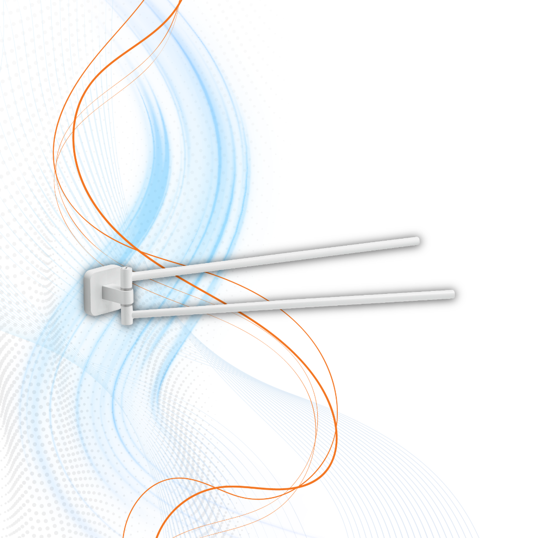 Porta Salviette A Snodo Gedy Serie Tonga In Acciaio Inox Bianco Matt